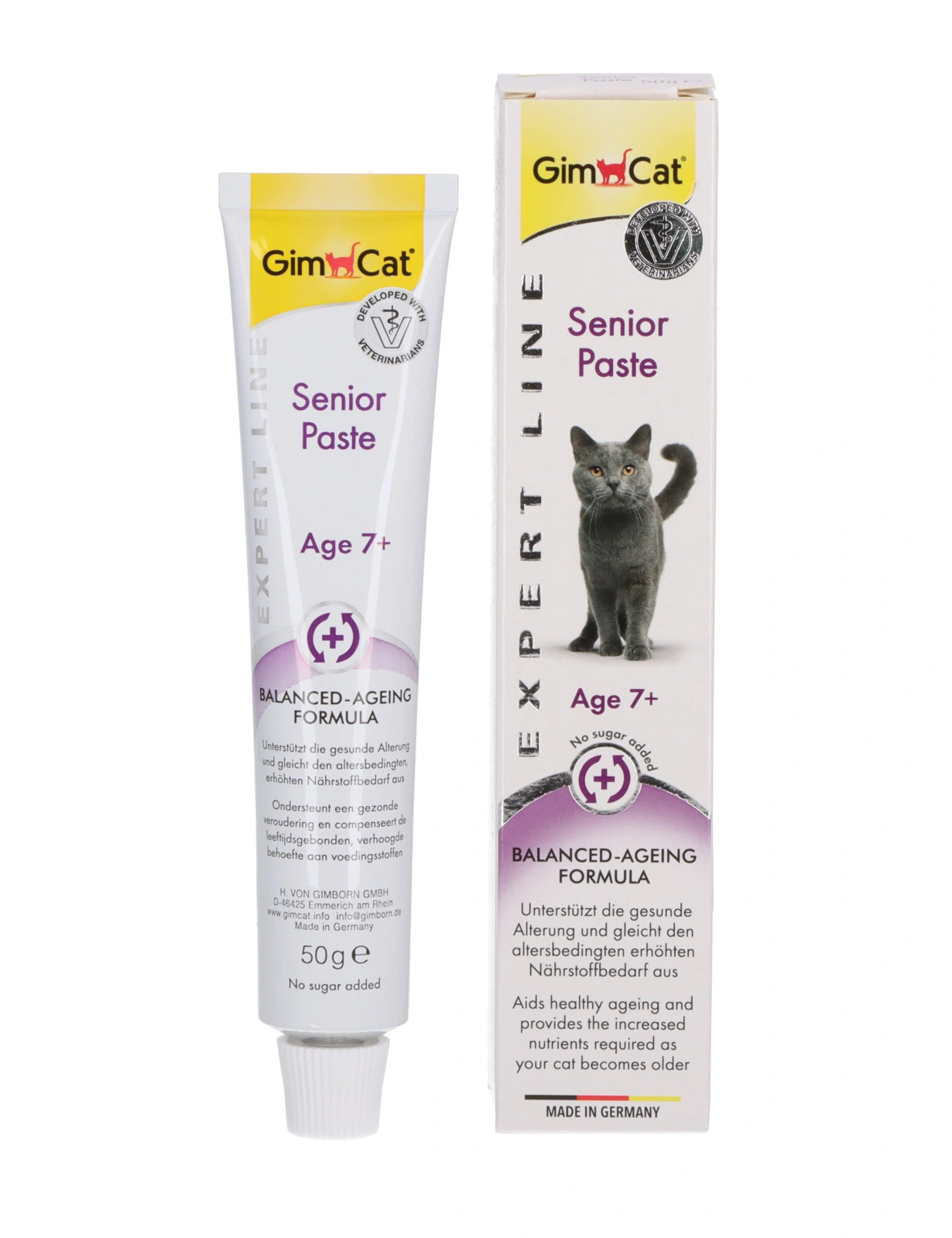 GimCat Senior Paste Ergänzungsfutter für Katzen ab 7 Jahren, 50-g-Tube mit Faltschachtel