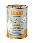 Grau Hund Geflügel mit Pastinake/Brokkoli