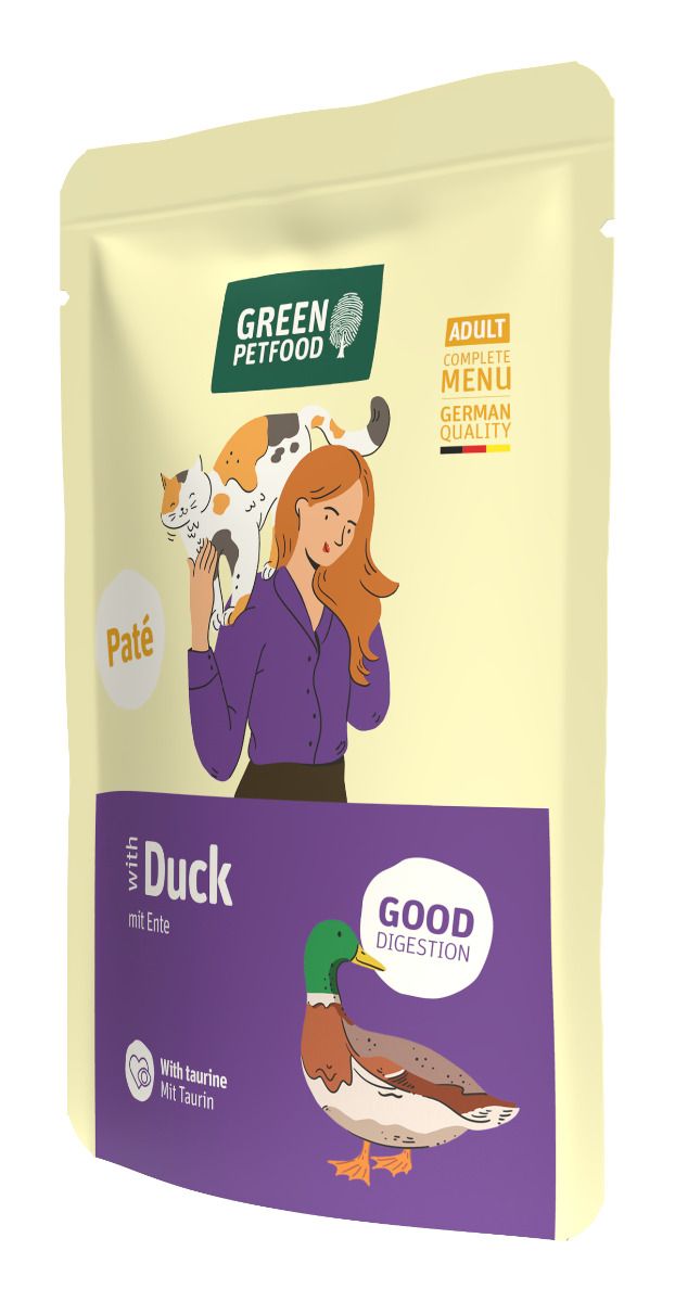 Green Petfood Paté mit Ente, Nassfutter