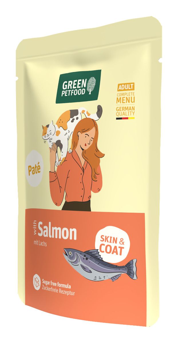 Green Petfood Paté mit Lachs, Nassfutter