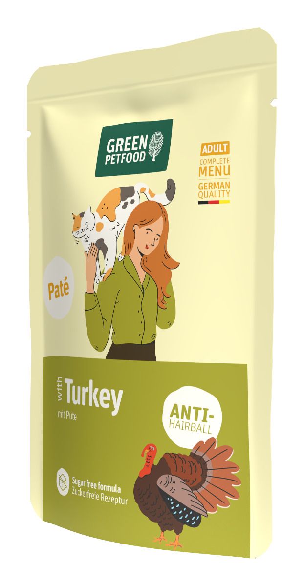 Green Petfood Paté mit Pute, Nassfutter
