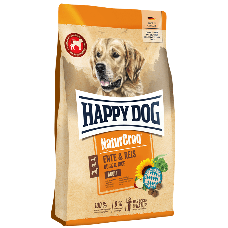 Happy Dog Premium NaturCroq Ente & Reis, Trockenfutter