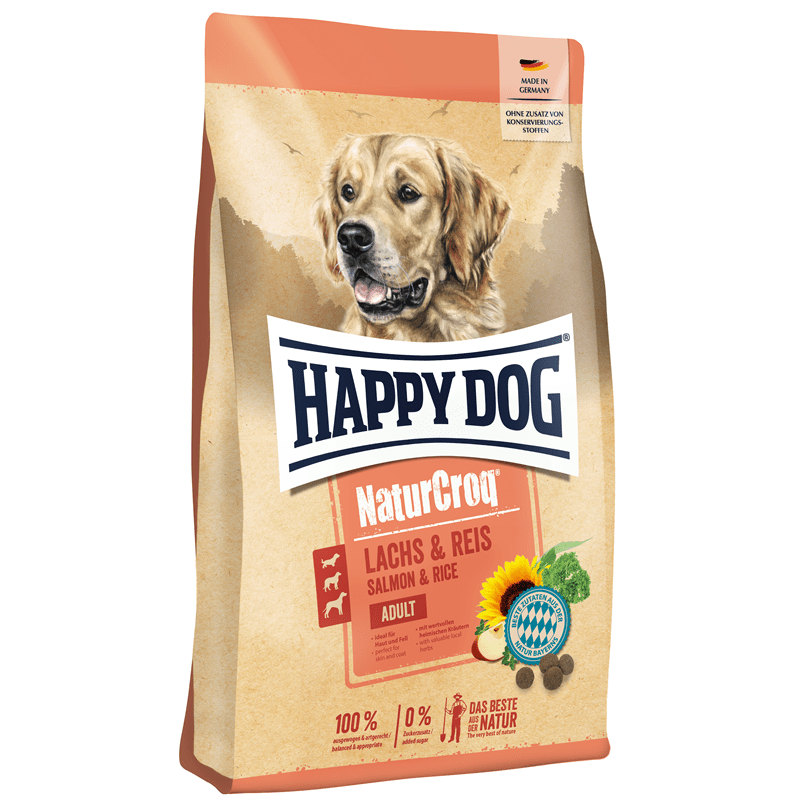Happy Dog Premium NaturCroq Lachs & Reis, Trockenfutter