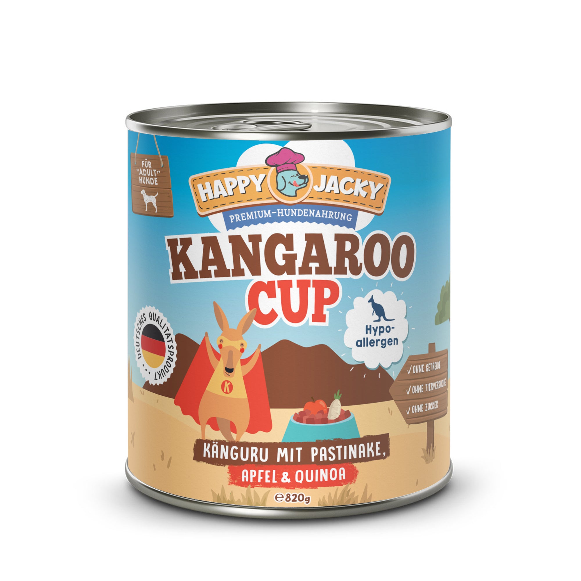 Happy Jacky "Kangaroo Cup" Känguru mit Pastinake und Apfel