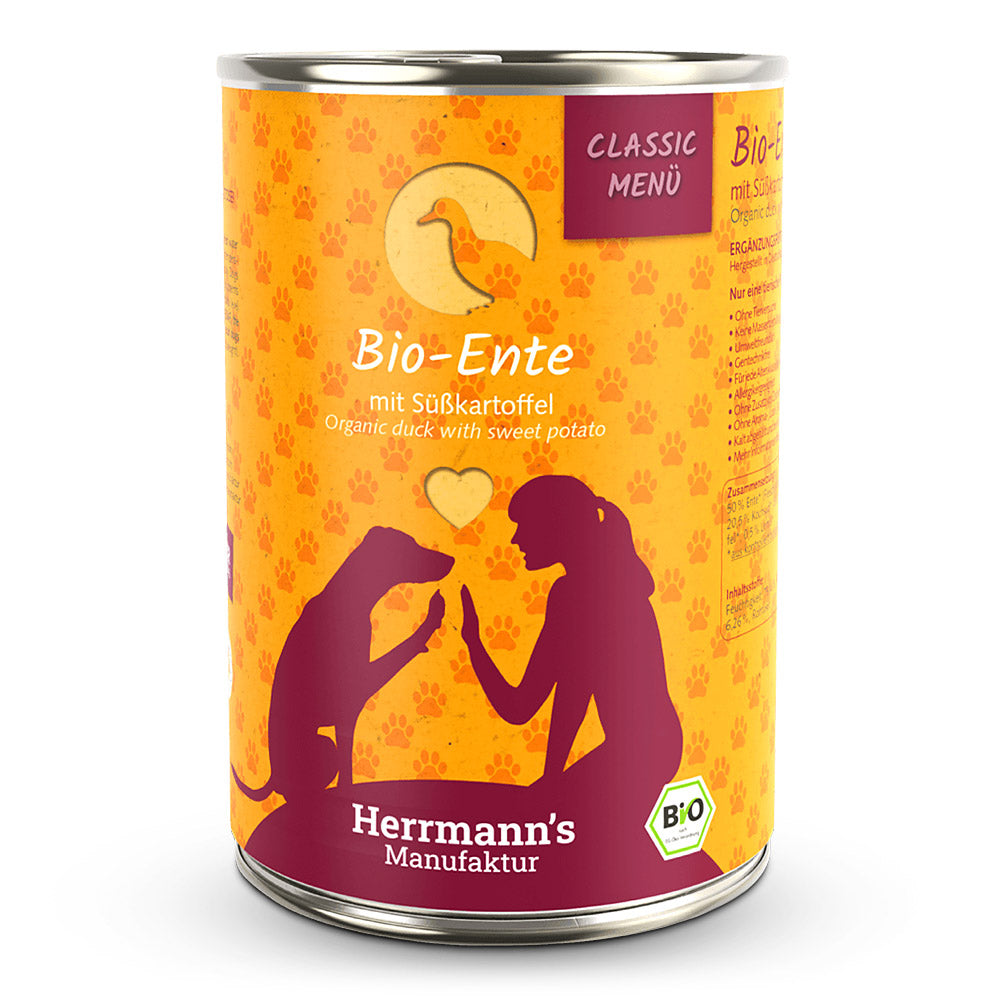 Herrmanns Hund Bio Ente+Süßkartoffeln