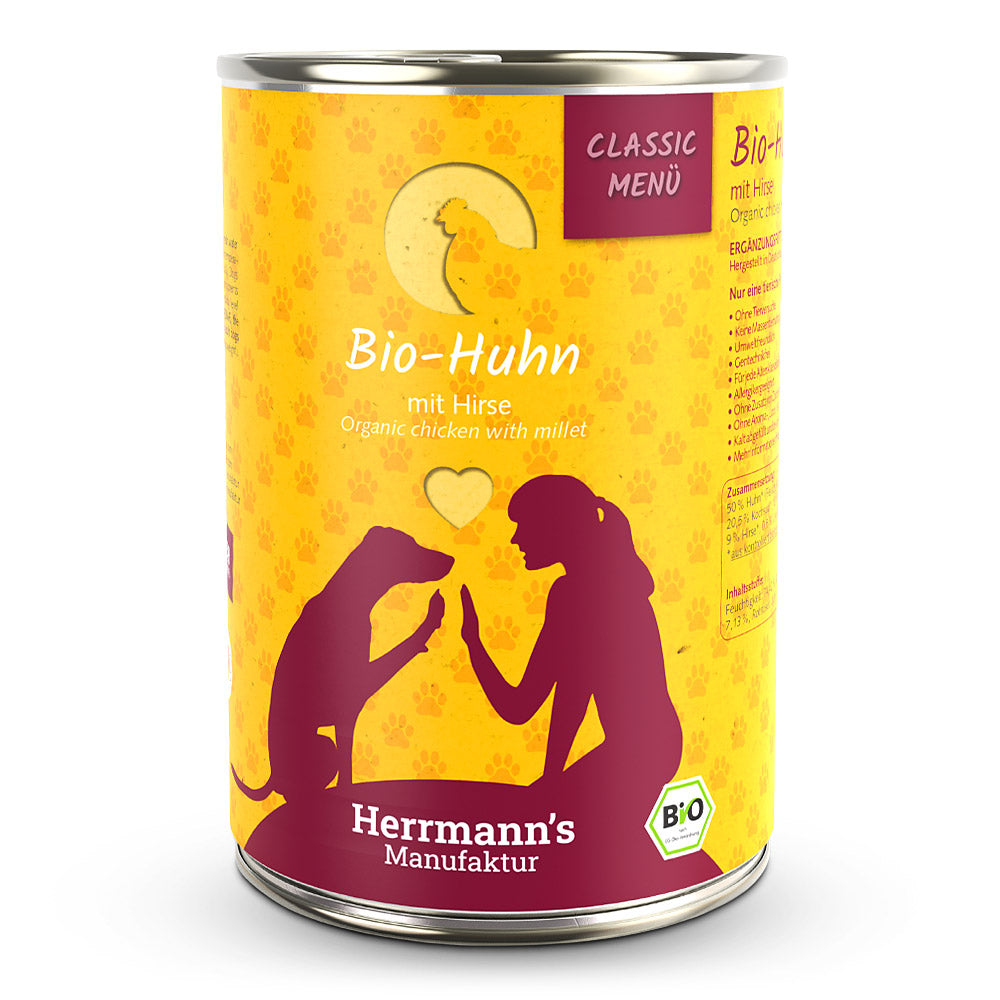 Herrmanns Hund Bio Huhn+Hirse