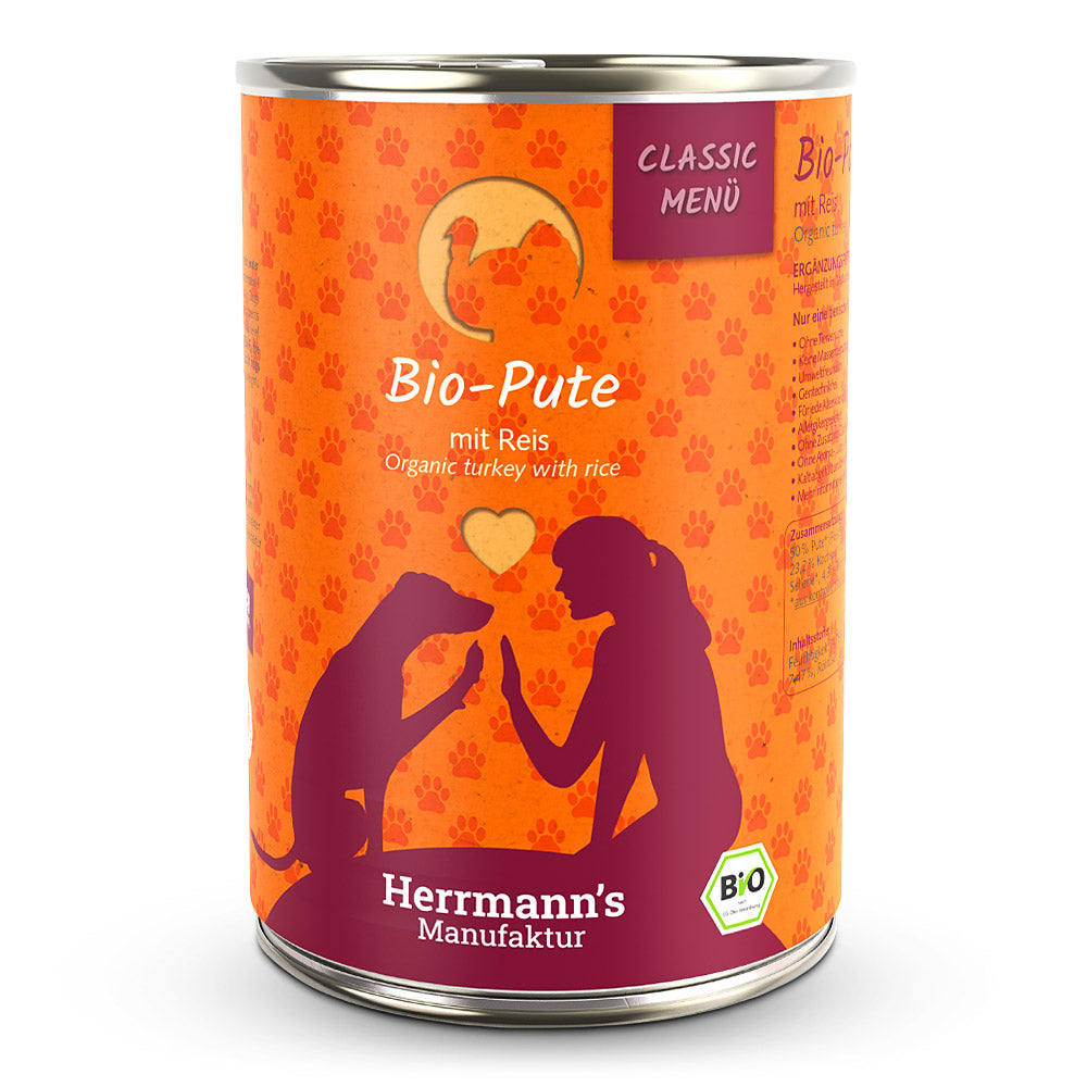 Herrmanns Hund Bio Pute+Reis