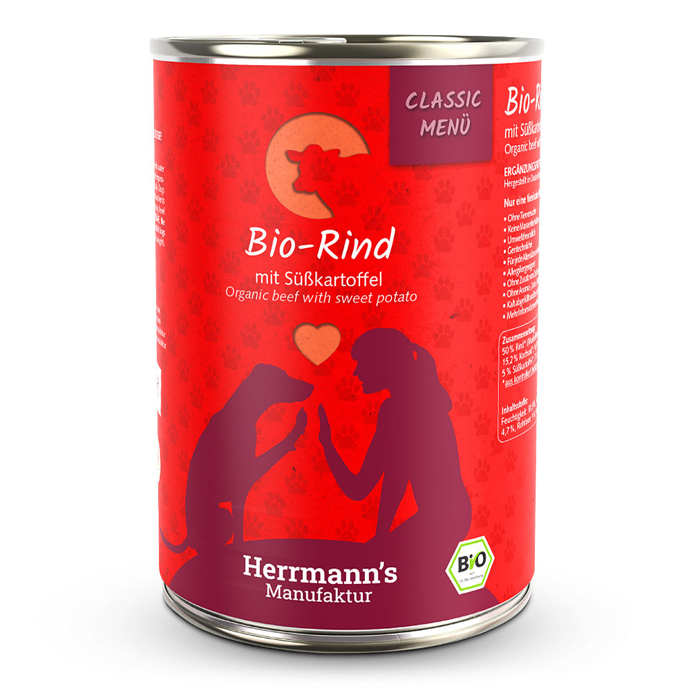 Herrmanns Hund Bio Rind+Sükartoffeln