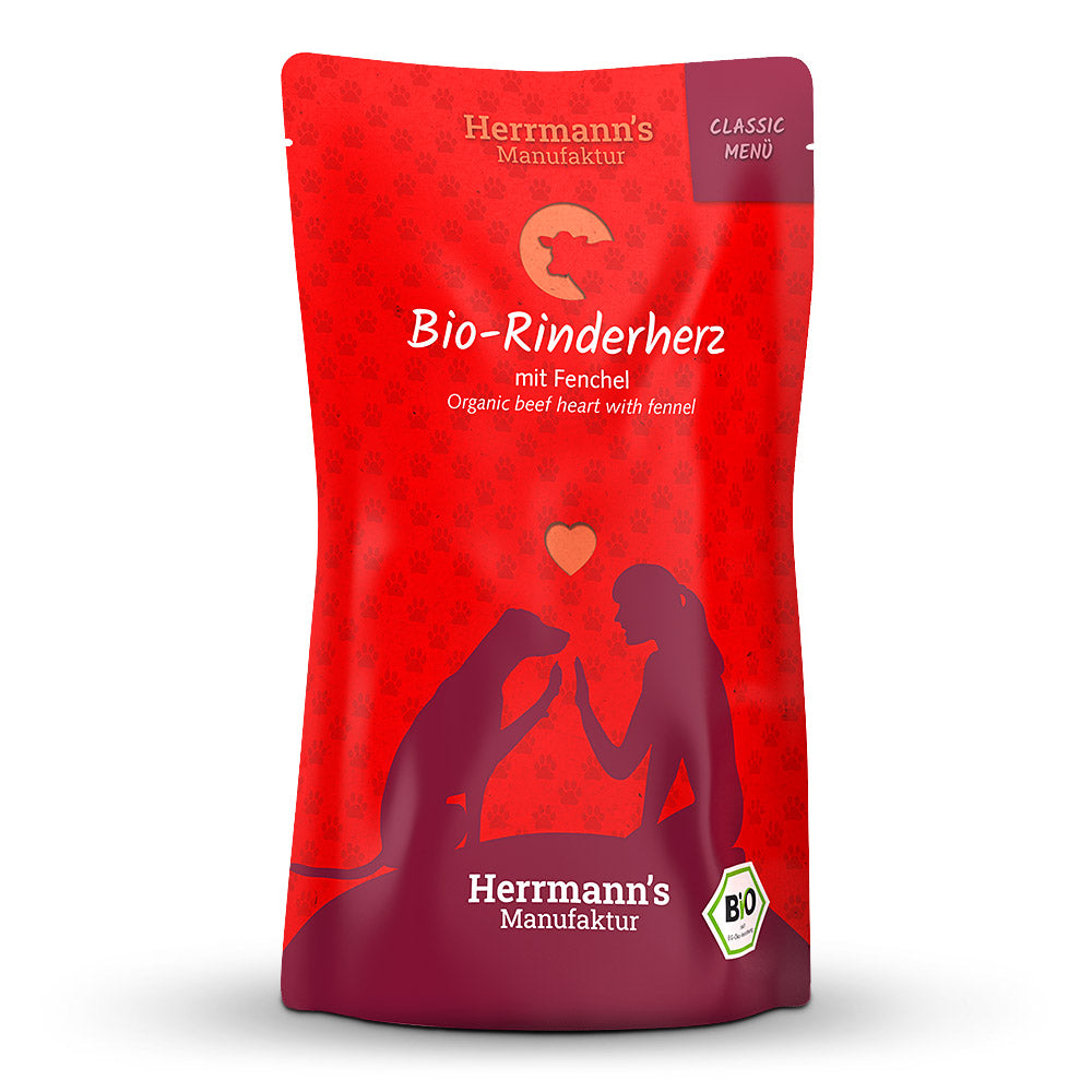 Herrmanns Hund Bio Rinderherzen+Fenchel