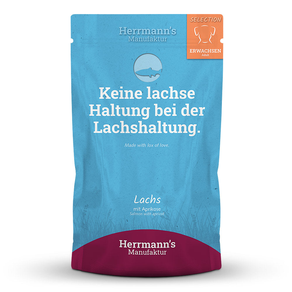 Herrmanns Hund Erwachsen Lachs mit Aprikose