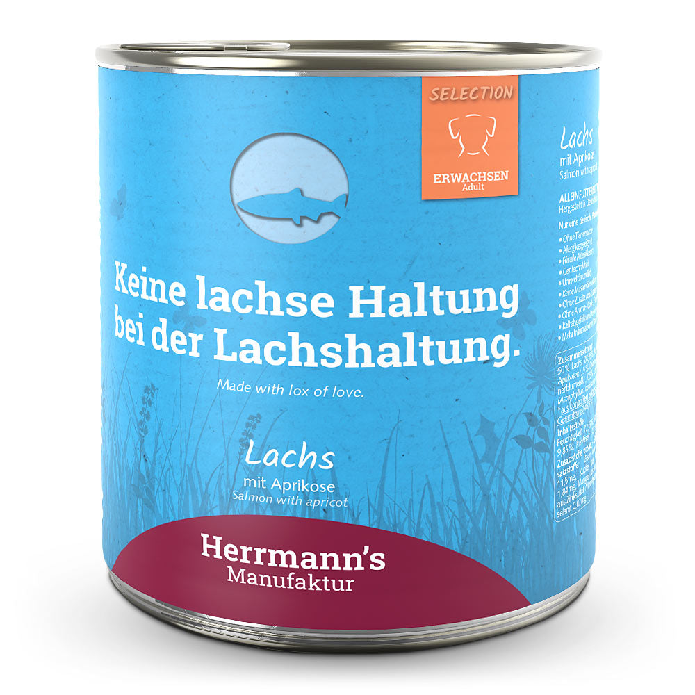 Herrmanns Hund Erwachsen Lachs mit Aprikose