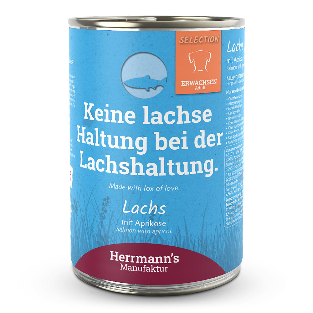 Herrmanns Hund Erwachsen Lachs mit Aprikose