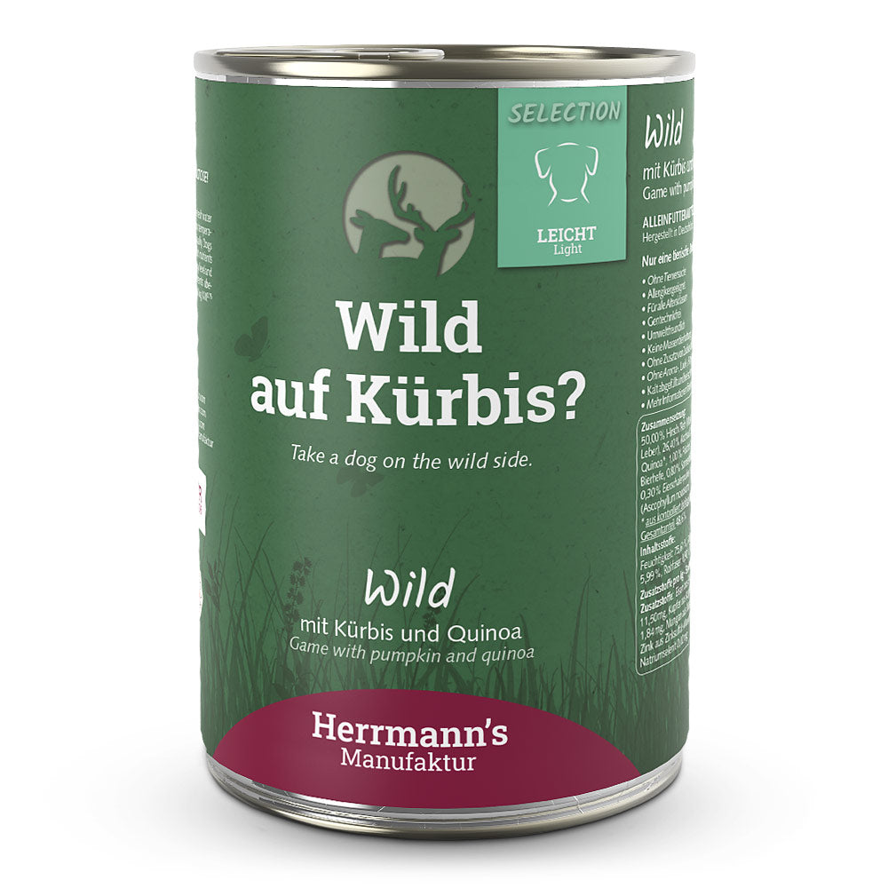 Herrmanns Hund Leicht Wild, Kürbis, Quinoa, Cranberry