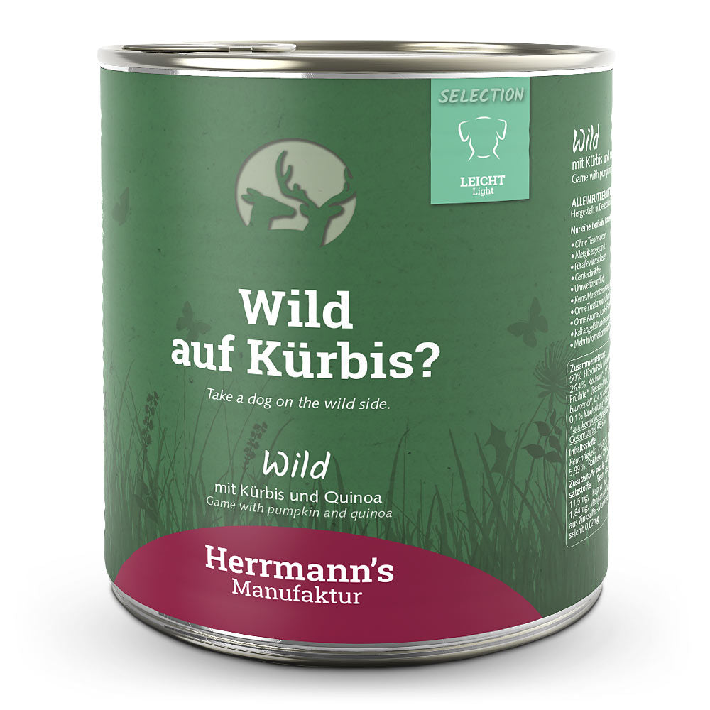 Herrmanns Hund Leicht Wild, Kürbis, Quinoa, Cranberry