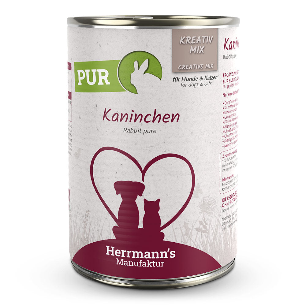 Herrmanns Hund Reinfleisch Kaninchen