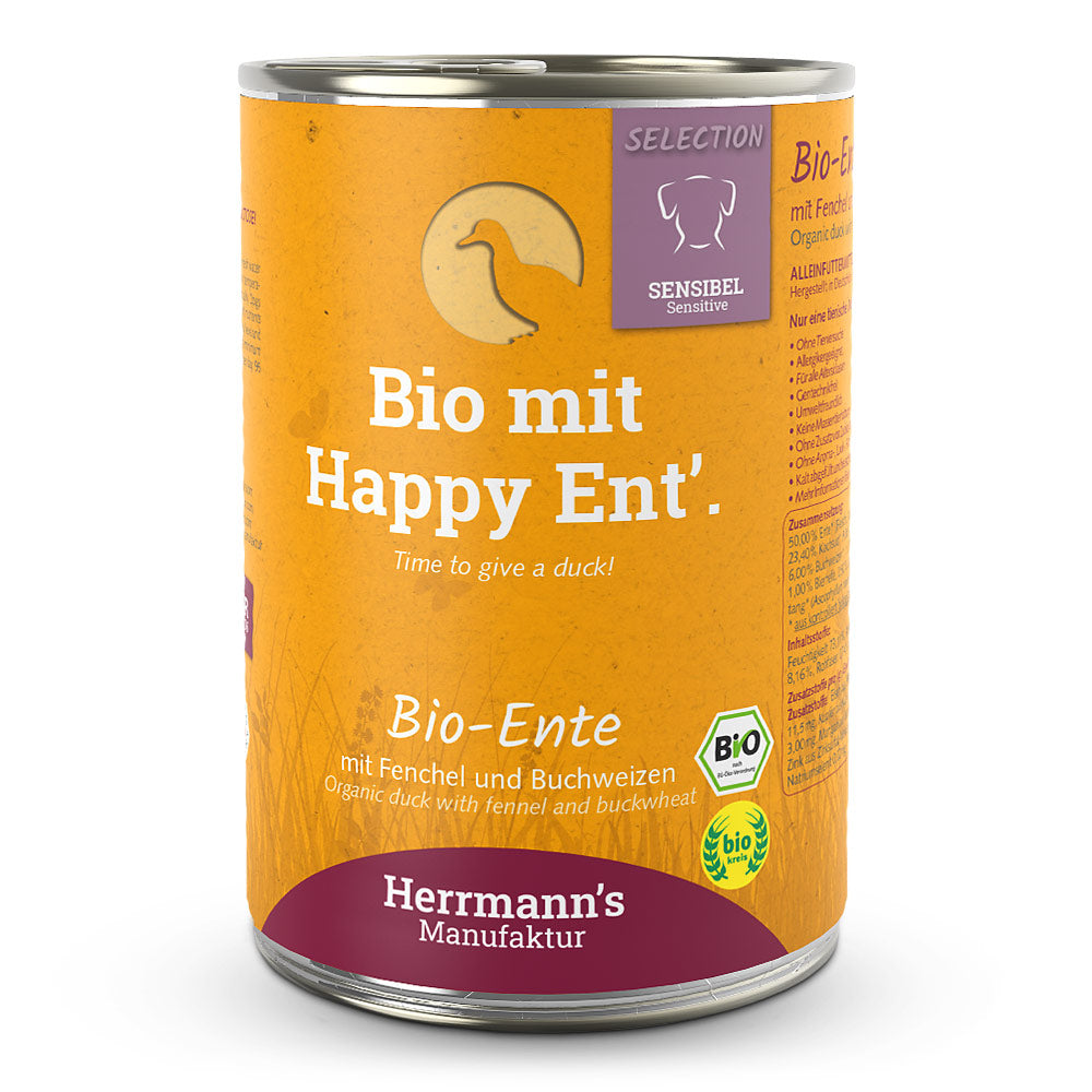 Herrmanns Hund Sensible Bio-Ente, Fenchel, Apfel, Buchweizen