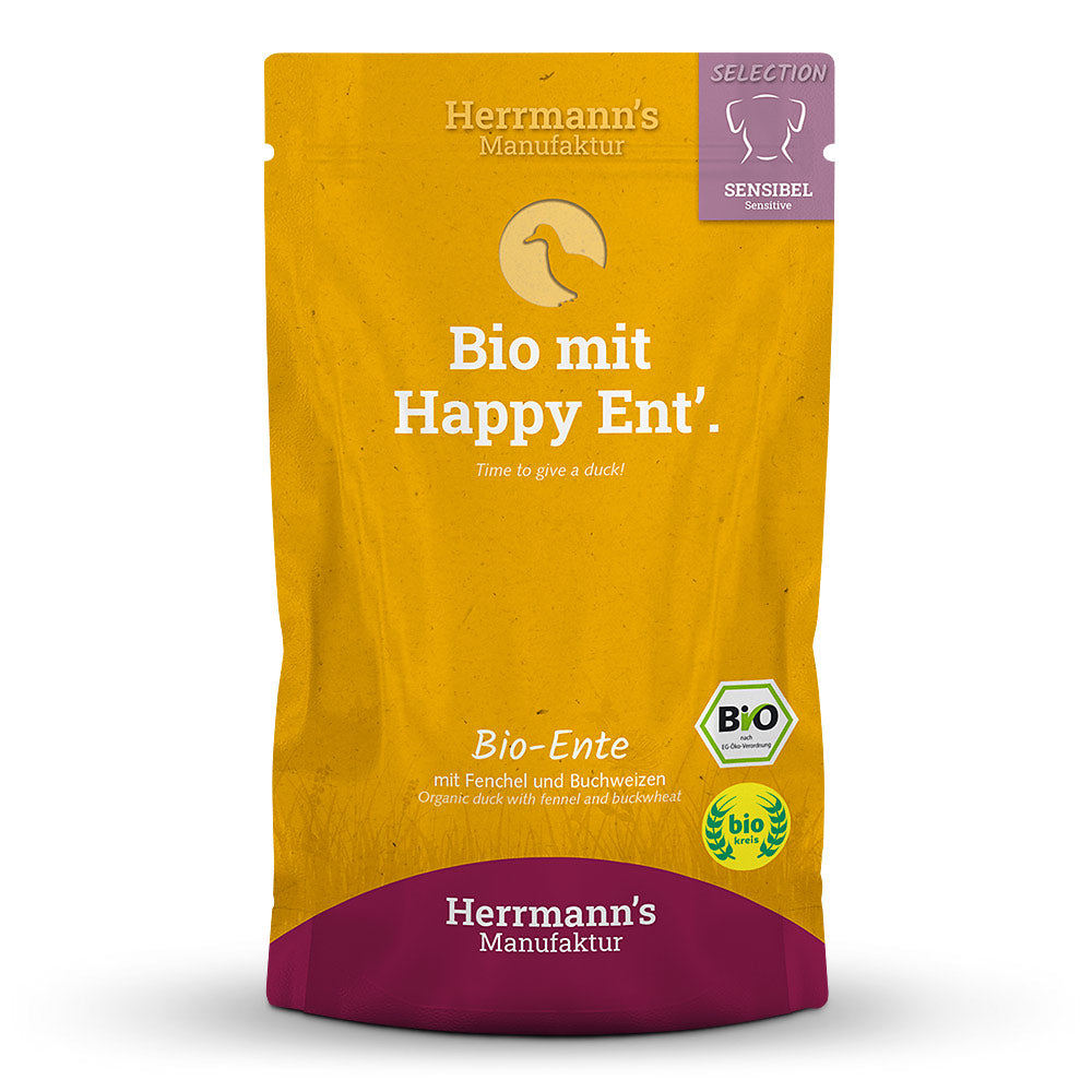 Herrmanns Hund Sensible Bio-Ente, Fenchel, Apfel, Buchweizen