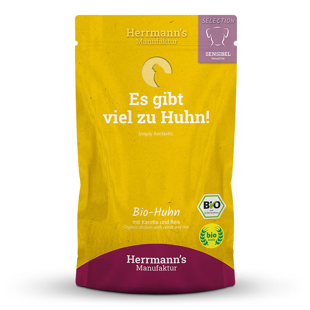 Herrmanns Hund Sensible Bio-Huhn, Karotten, Reis, Fenchel Dose