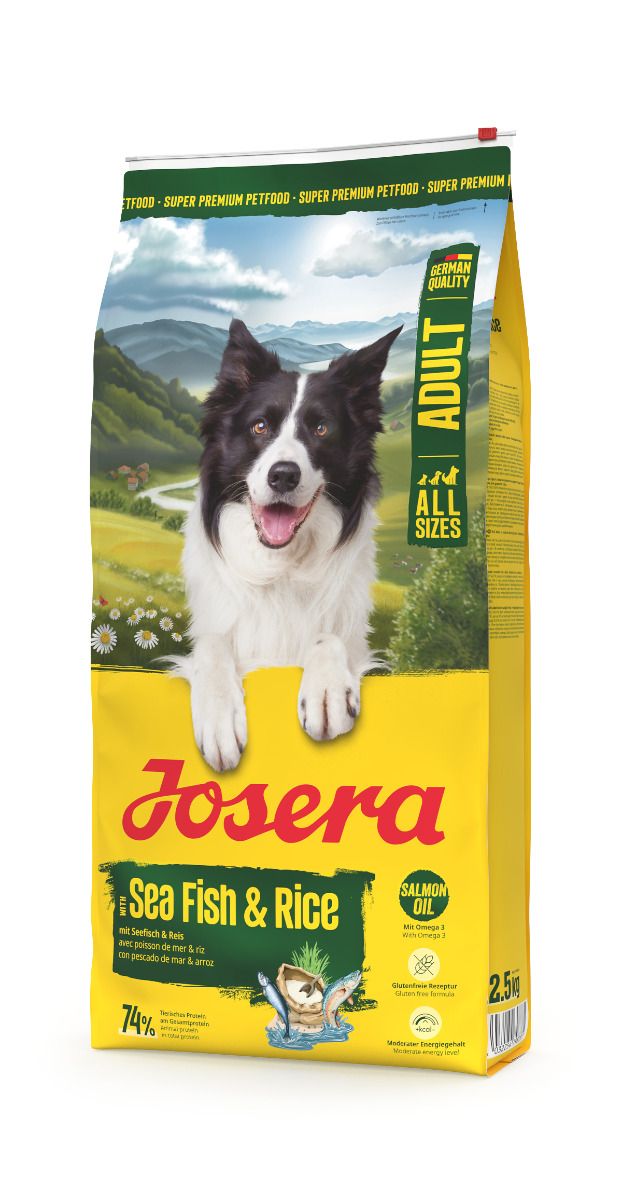 Josera Adult Sea Fish & Rice gluten-free dog food 2.5kg bag with salmon oil