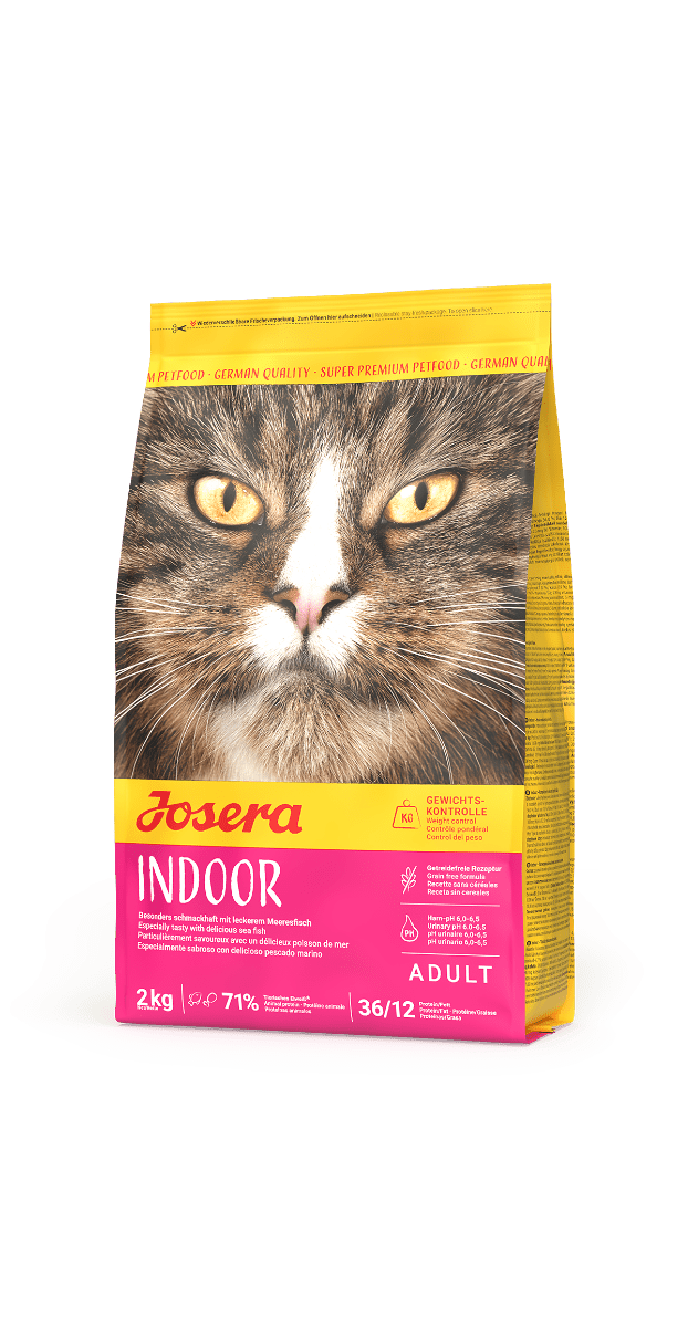 Josera Cat Indoor Katzentrockenfutter getreidefrei, 2-kg-Beutel