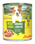 Josera Meat Lovers Menu Chicken & Carrot Hundenassfutter, 800-g-Dose