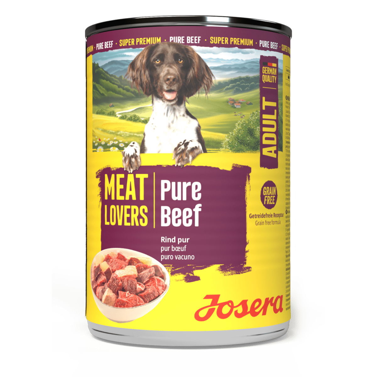 Josera Meat Lovers Pure Beef Hundenassfutter mit 68 % Rind, 400-g-Dose
