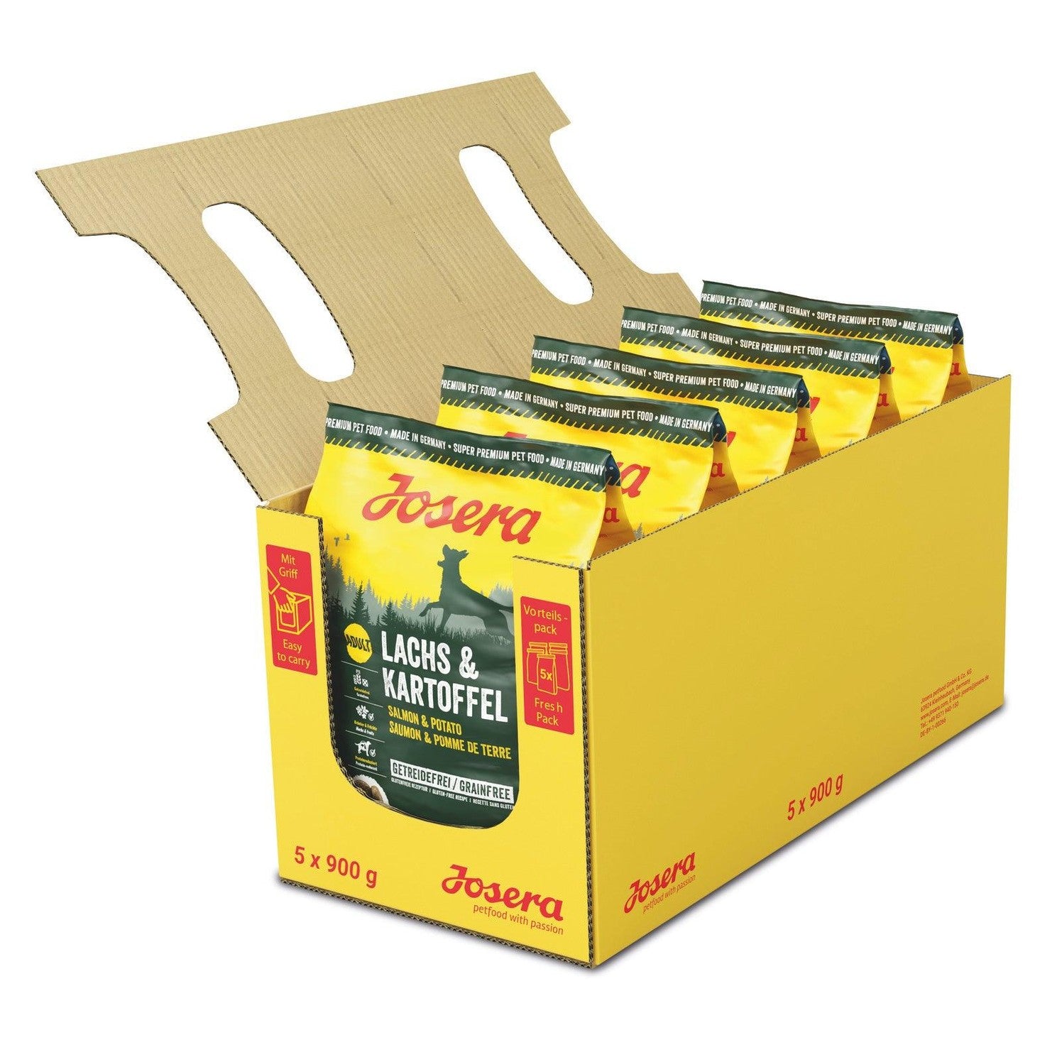 Artikel mit dem Namen Josera Hund Lachs & Kartoffel im Shop von zoo.de , dem Onlineshop für nachhaltiges Hundefutter und Katzenfutter.