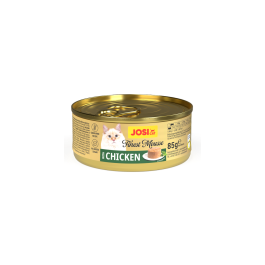 JosiCat Finest Mousse cat food with chicken in gold can