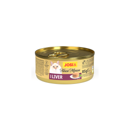 JosiCat Finest Mousse cat food liver 85g wet food can with pull-tab lid