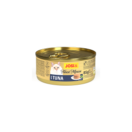 JosiCat Finest Mousse Tuna cat food 85g can with pull-tab lid