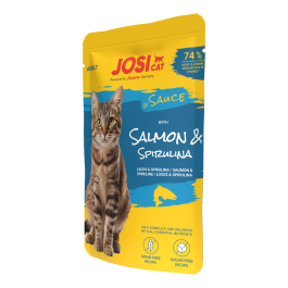 JosiCat Salmon & Sprat in Sauce wet cat food pouch with no grain and no artificial flavours