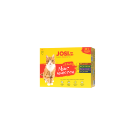 JosiCat Multipack Häppchen in Sauce Fleisch, Nassfutter