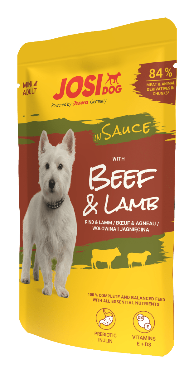 JosiDog Beef&Lamb in Sauce, Nassfutter