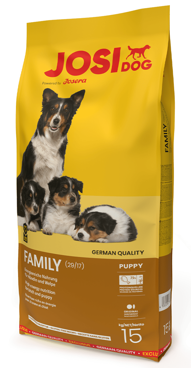 JosiDog Family Trockenfutter für Hündin und Welpe, 15-kg-Sack