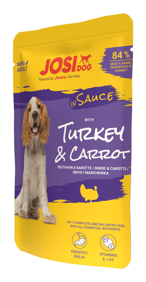 JosiDog Mini Turkey & Carrot in Sauce, Nassfutter