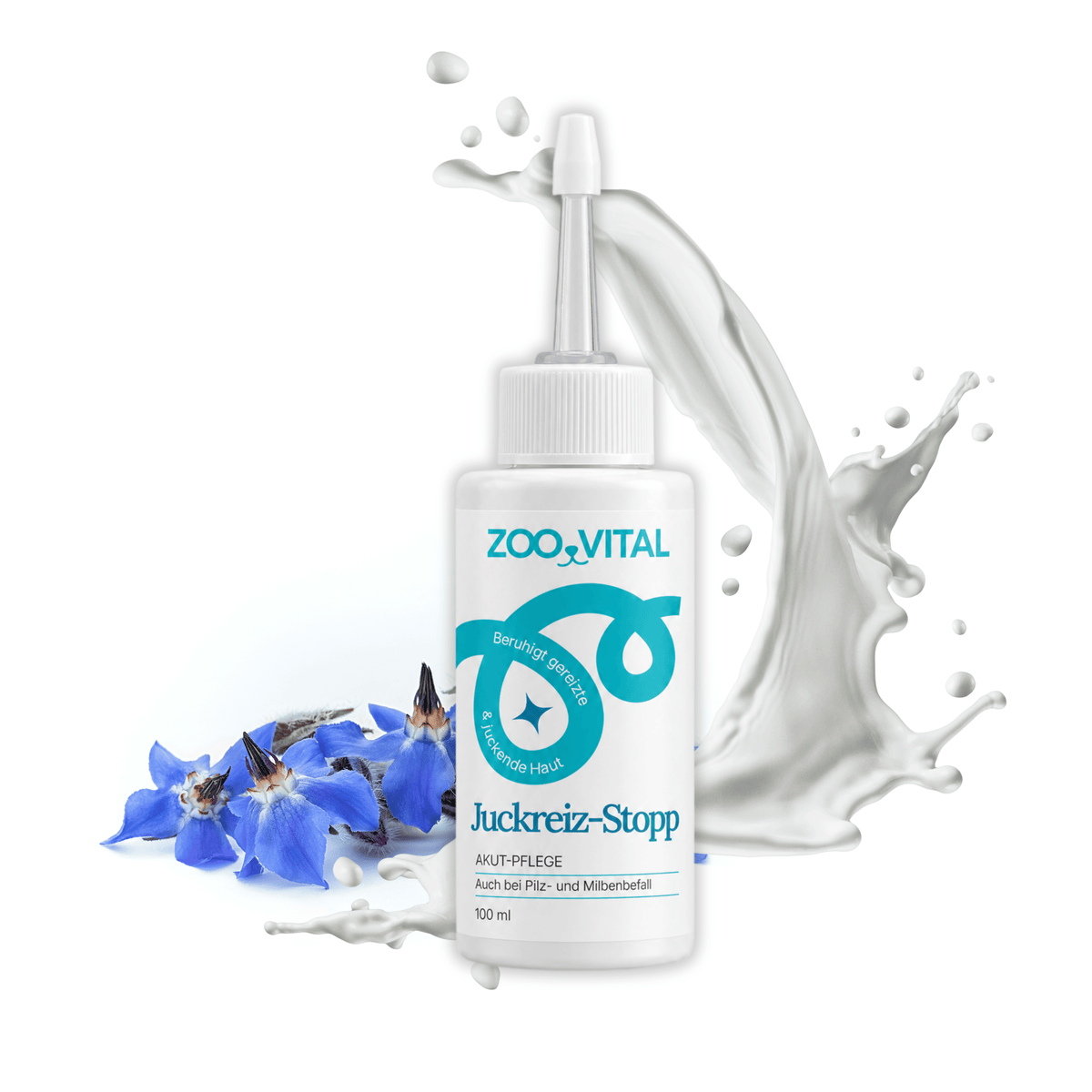 zooVital Juckreiz-Stopp mit Borretschblüten und Pflegetropfen