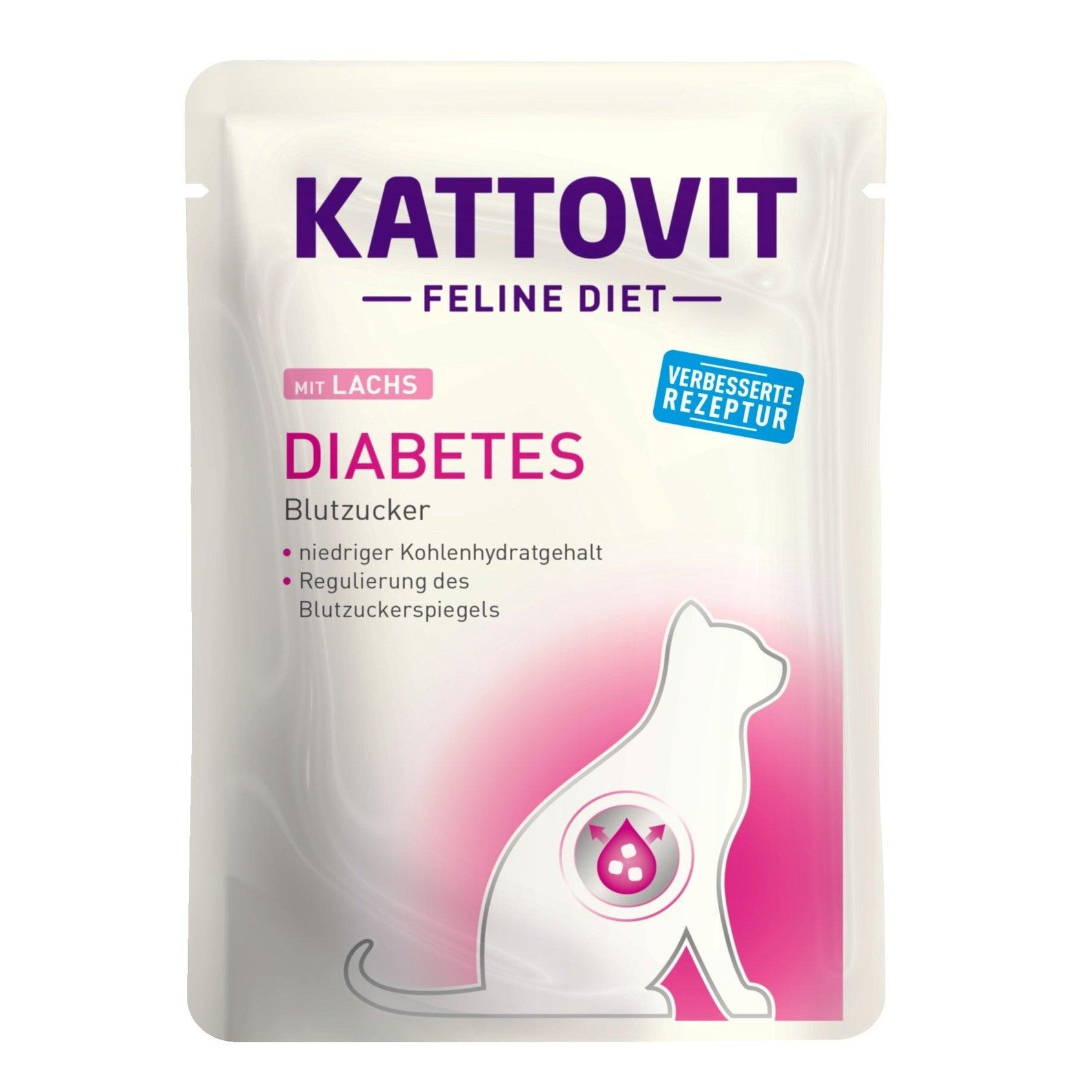 Artikel mit dem Namen Kattovit Feline Diet Diabetes (M-Rezeptur) Lachs im Shop von zoo.de , dem Onlineshop für nachhaltiges Hundefutter und Katzenfutter.
