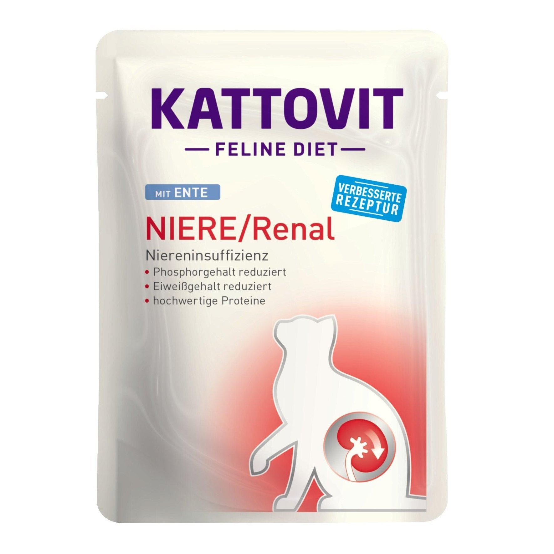 Artikel mit dem Namen Kattovit Feline Diet Niere/Renal Ente im Shop von zoo.de , dem Onlineshop für nachhaltiges Hundefutter und Katzenfutter.