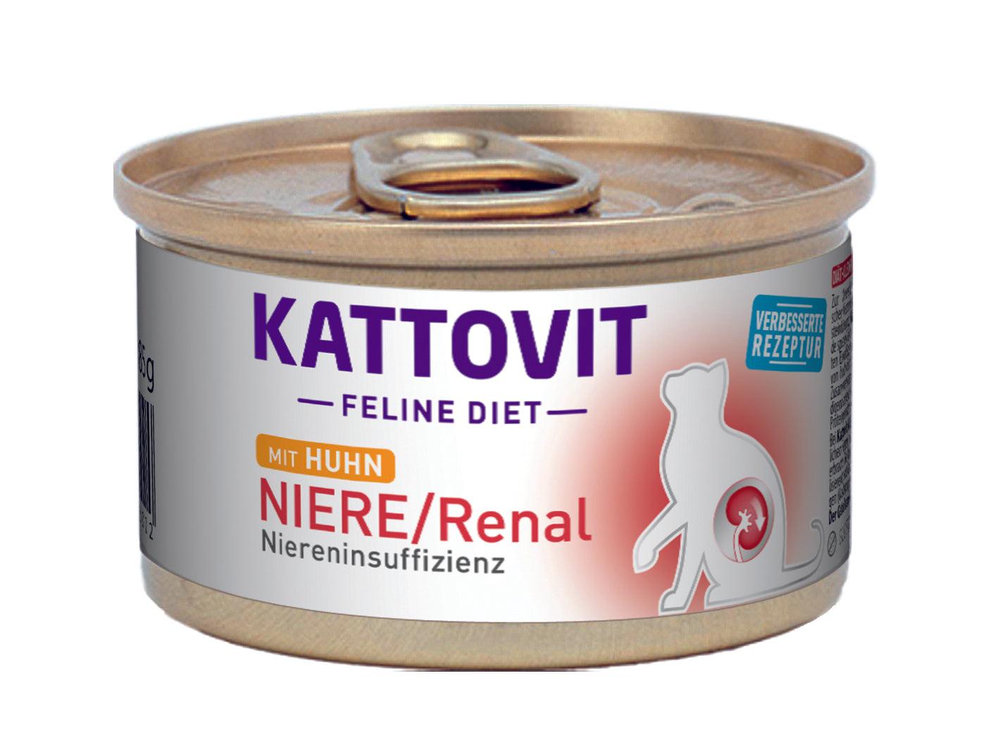 Artikel mit dem Namen Kattovit Feline Diet Niere/Renal Huhn im Shop von zoo.de , dem Onlineshop für nachhaltiges Hundefutter und Katzenfutter.