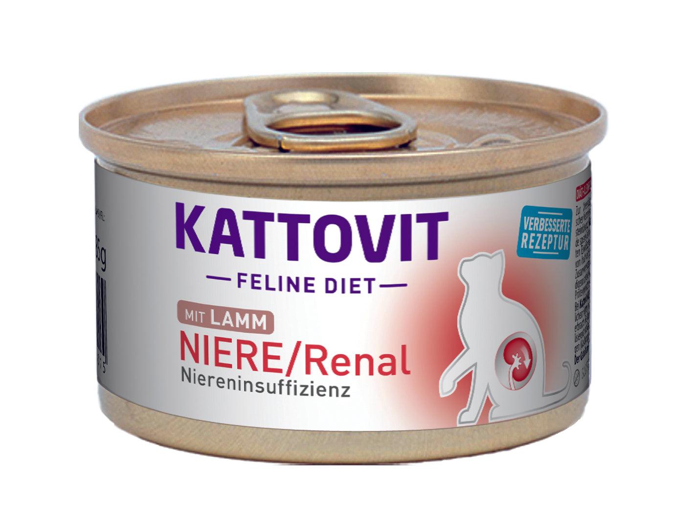 Artikel mit dem Namen Kattovit Feline Diet Niere/Renal Lamm im Shop von zoo.de , dem Onlineshop für nachhaltiges Hundefutter und Katzenfutter.