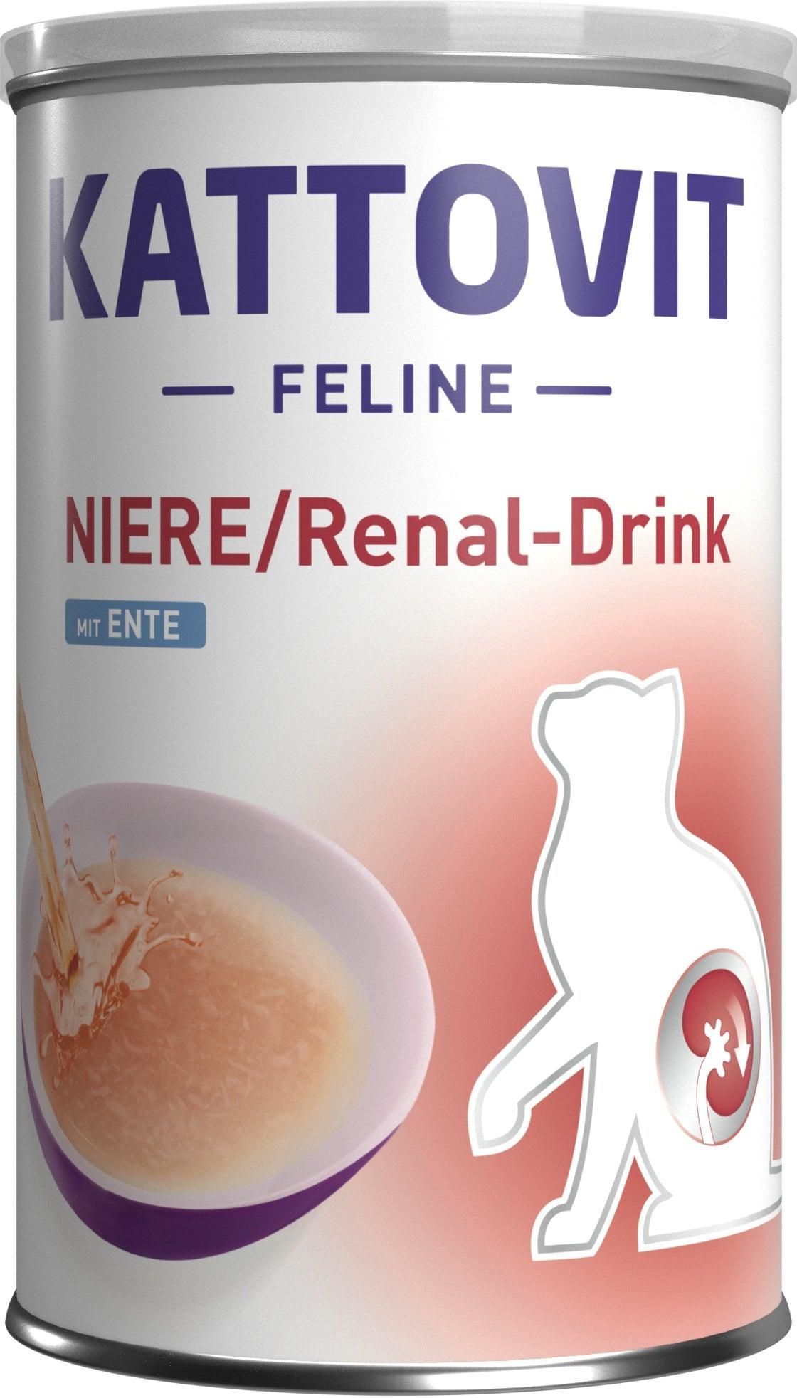 Artikel mit dem Namen Kattovit Niere/Renal-Drink mit Ente im Shop von zoo.de , dem Onlineshop für nachhaltiges Hundefutter und Katzenfutter.