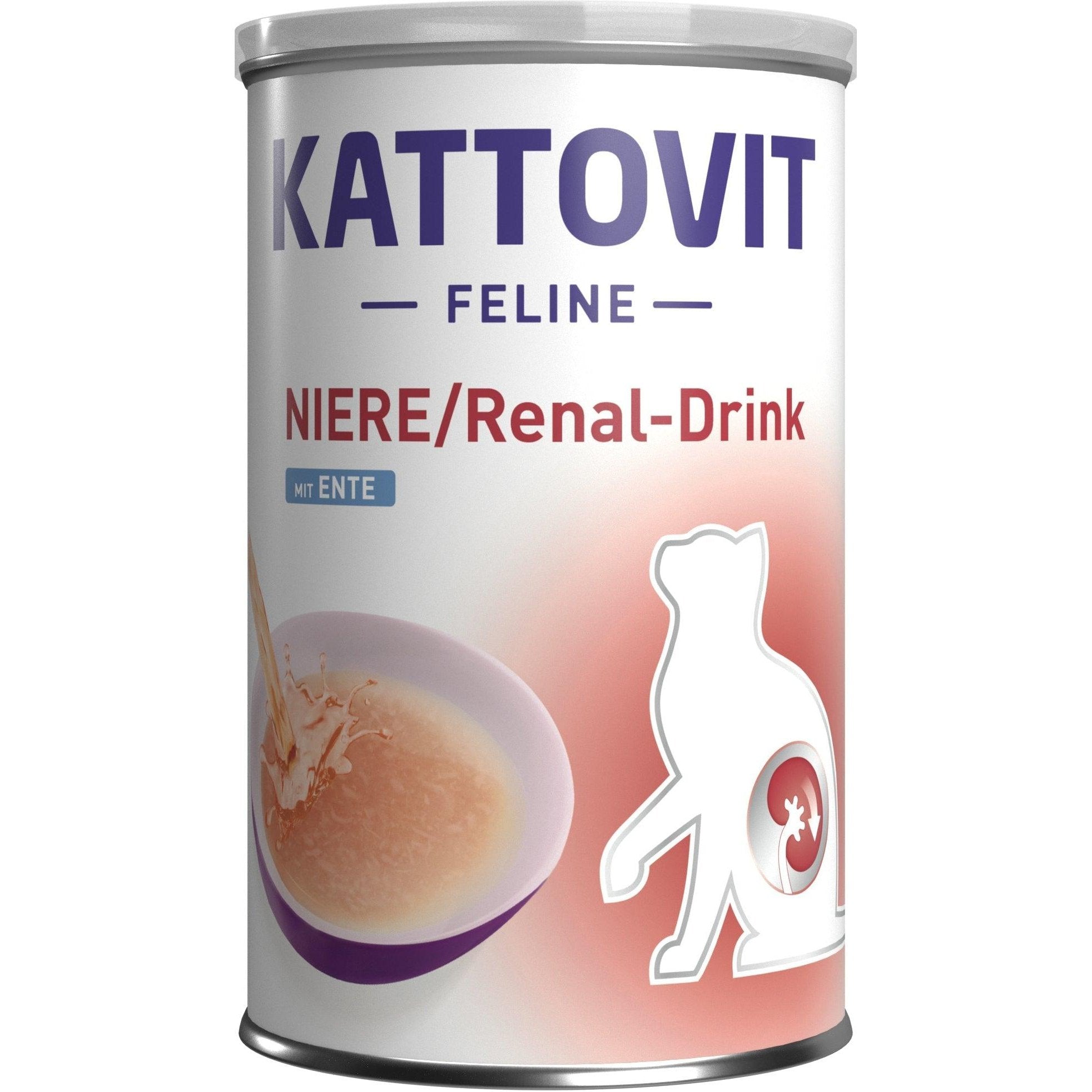 Artikel mit dem Namen Kattovit Niere/Renal-Drink mit Ente im Shop von zoo.de , dem Onlineshop für nachhaltiges Hundefutter und Katzenfutter.