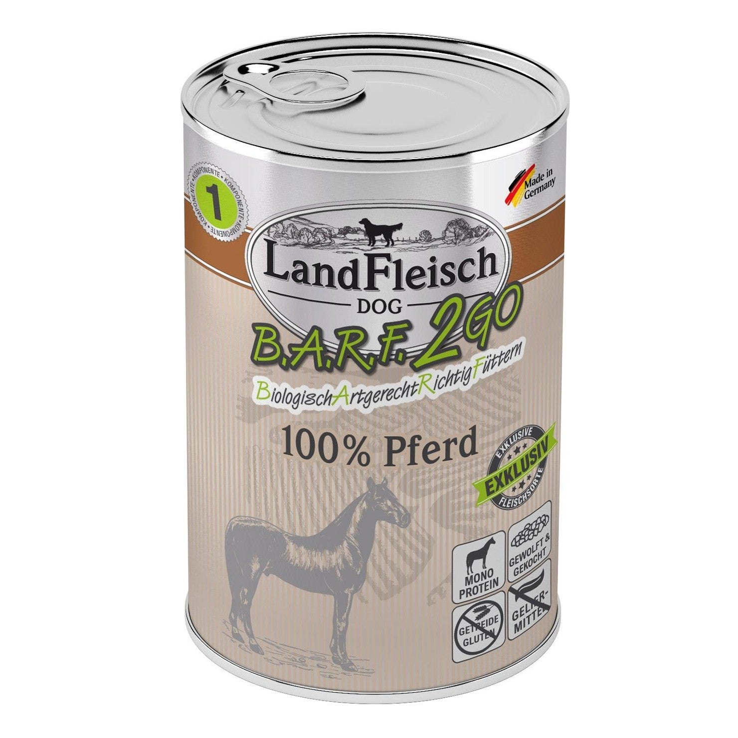 Landfleisch B.A.R.F.2GO Exklusiv Pferd