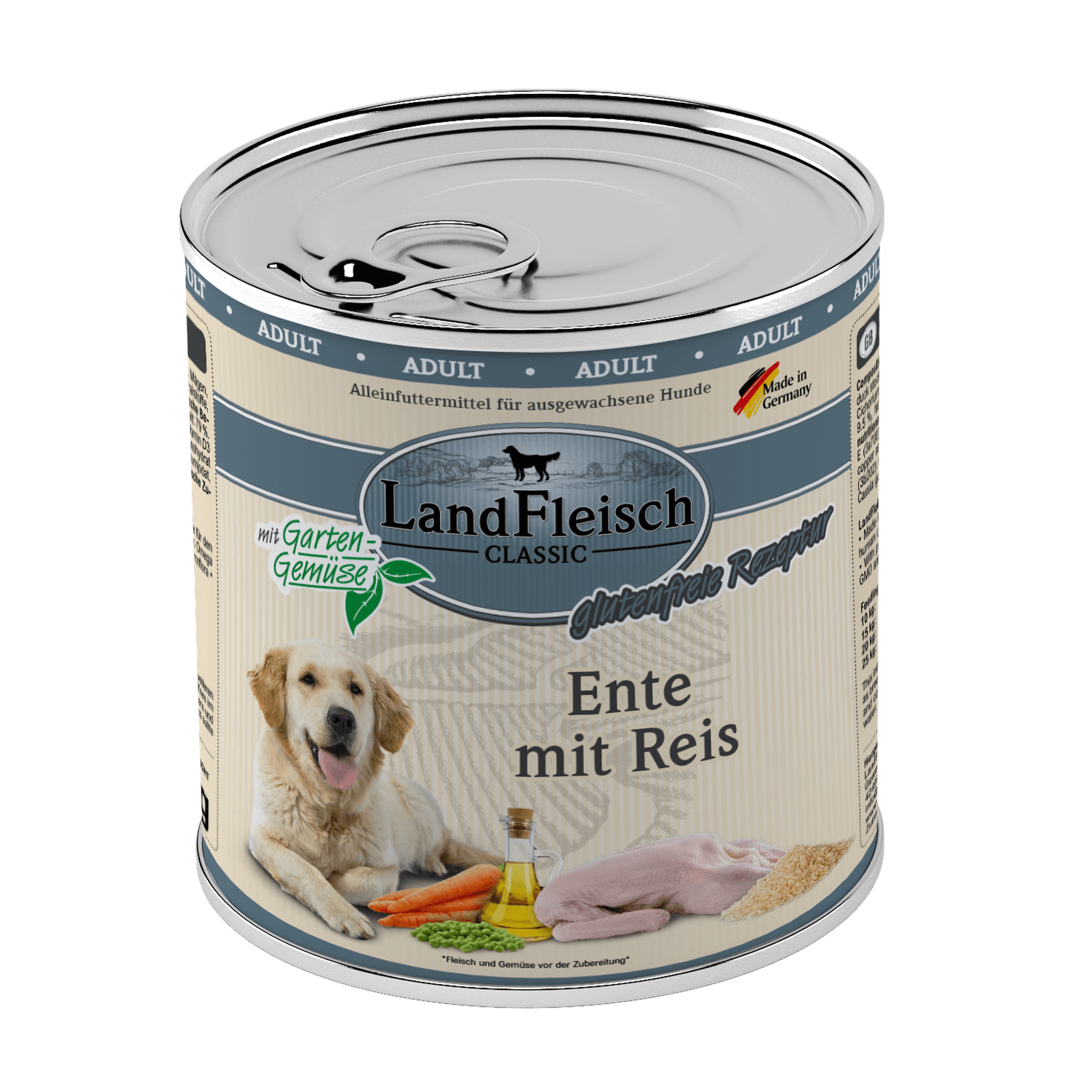 Landfleisch Dog Classic Ente mit Reis und Gartengemüse