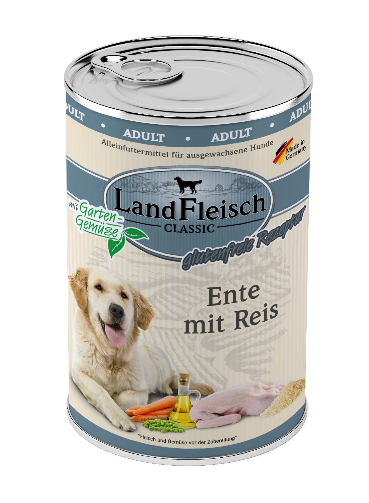 Landfleisch Dog Classic Ente mit Reis und Gartengemüse