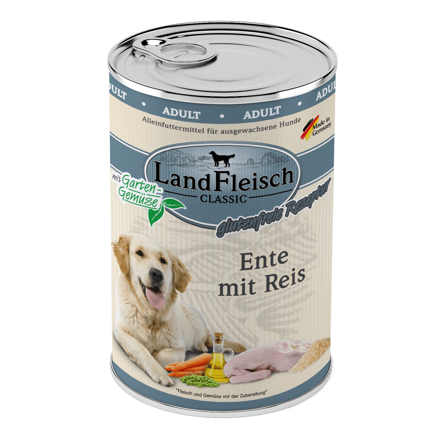 Landfleisch Dog Classic Ente mit Reis und Gartengemüse