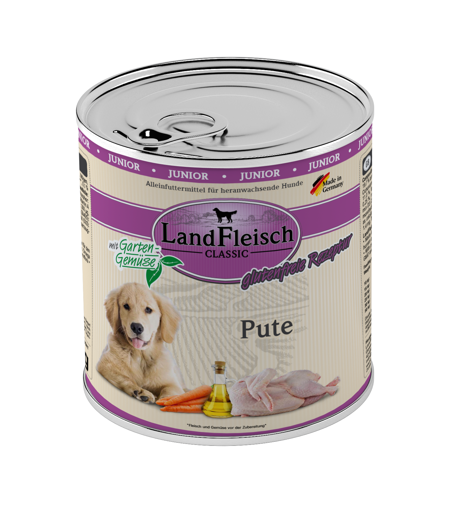 Landfleisch Dog Classic Junior Pute mit Gartengemüse