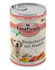 Landfleisch Dog Classic Rinderherzen mit Nudeln und Gartengemüse