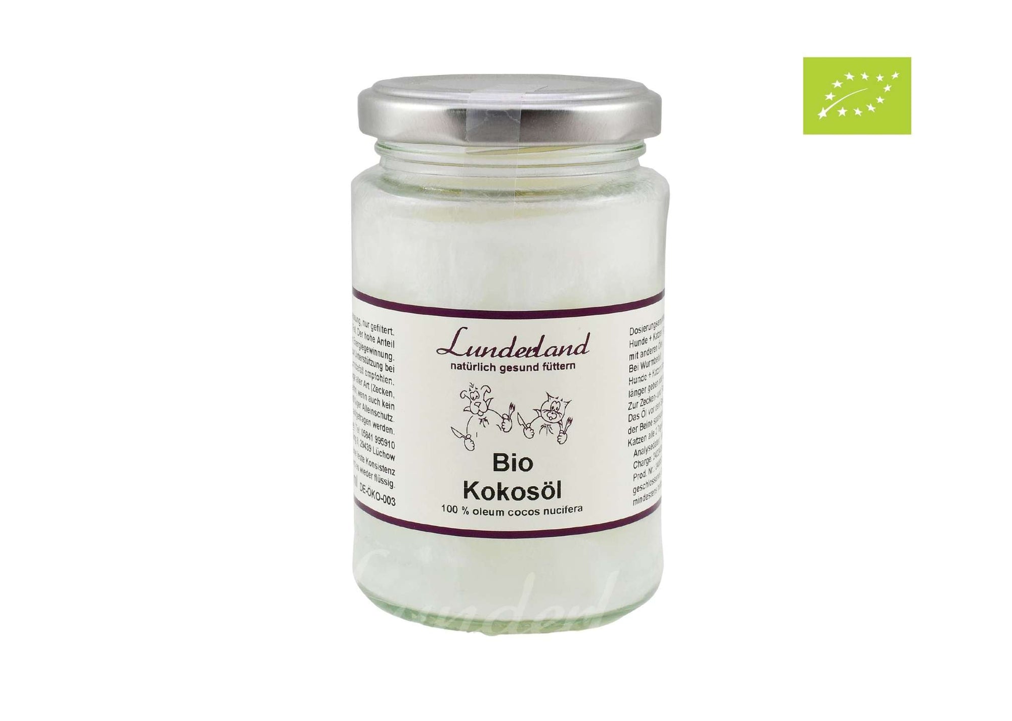 Lunderland Bio-Kokosöl 200 ml für Hunde und Katzen