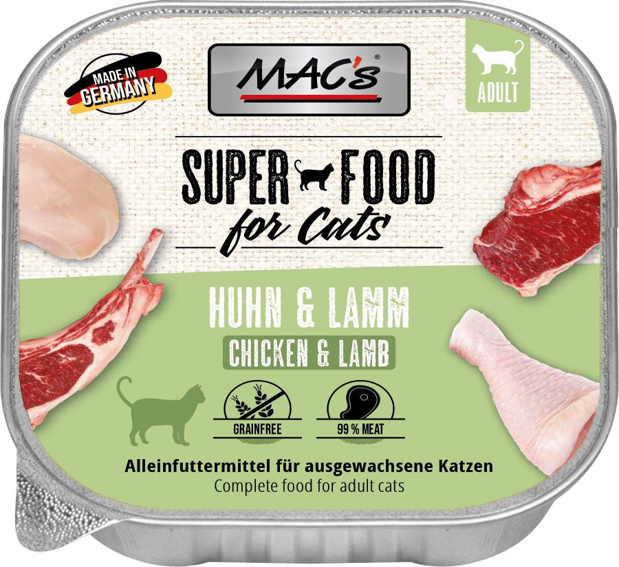 Artikel mit dem Namen MAC's CAT Huhn & Lamm im Shop von zoo.de , dem Onlineshop für nachhaltiges Hundefutter und Katzenfutter.